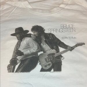American Apparel Bruce Springsteen Graphic tShirt White Size Large
